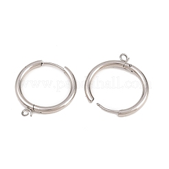 316 Stainless Steel Huggie Hoop Earring Findings&nbsp;EJEW-B158-01F-P