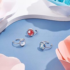 DIY 201 Stainless Steel Cuff Rings Making Kits&nbsp;STAS-UN0018-71P