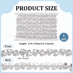 Iron Rhinestone Banding Trim&nbsp;IFIN-WH0065-77