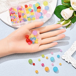 153 Pcs 5 Style Transparent Acrylic Ball Beads&nbsp;FACR-YW0001-03