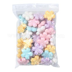 40Pcs 5 Colors UV Plating Transparent Acrylic Beads&nbsp;OACR-FS0002-86