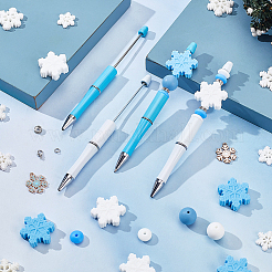 Christmas DIY Snowflake & Round Beadable Pen Making Kit&nbsp;DIY-SC0026-02