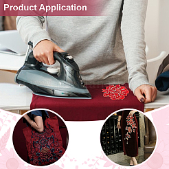 3Pcs 3 Styles Flower Pattern Polyester Computerized Embroidery Cloth Sew on Appliques&nbsp;PATC-BC0001-16