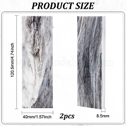 2Pcs Marble Pattern Acrylic Boards&nbsp;DIY-FH0005-80