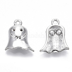 Halloween Tibetan Style Alloy Pendant Rhinestone Settings&nbsp;TIBE-N010-10AS-RS