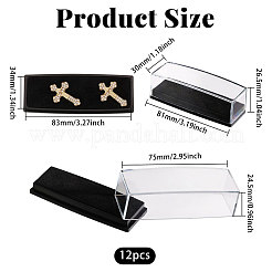 Clear Plastic Lapel Pins Storage Boxes with Velvet Inside&nbsp;CON-WH0112-100A