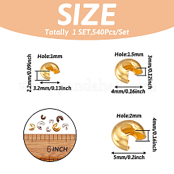 Brass Crimp Beads Covers&nbsp;KK-TA0007-01