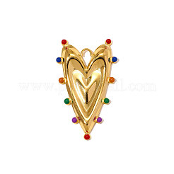 304 Stainless Steel Enamel Pendants&nbsp;STAS-OY010-02G
