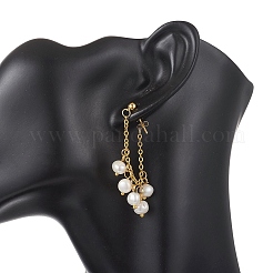 304 Stainless Steel Dangle Stud Earrings&nbsp;EJEW-JE06959
