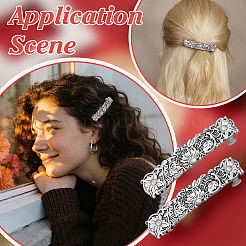 3Pcs Alloy Hair Barrettes for Women&nbsp;OHAR-PH0001-38