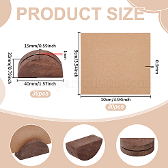 30Pcs Half Round Wood Place Cards Base&nbsp;AJEW-PH0008-18