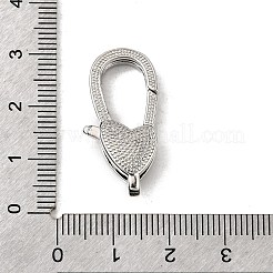 Brass Clear Cubic Zirconia Lobster Claw Clasps&nbsp;KK-Z078-46B-P
