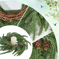 Flexible Glue PE Christmas Wreath&nbsp;AJEW-WH20060-20