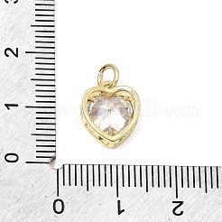 Brass Micro Pave Cubic Zirconia Pendants&nbsp;CU-CBA7D5E-02C-G