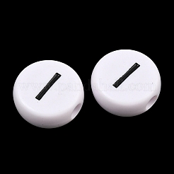 Opaque White Acrylic European Beads&nbsp;AC-CBA3BDD-01I