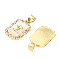 Brass Micro Pave Cubic Zirconia Pendants&nbsp;KK-C105-06G