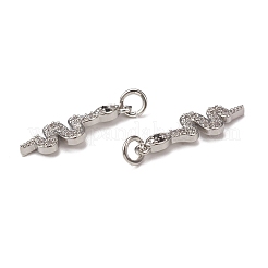 Brass Micro Pave Cubic Zirconia Pendants&nbsp;KK-E068-VB311