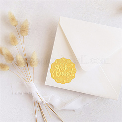 Plastic Self Adhesive Gold Foil Embossed Stickers&nbsp;DIY-WH0211-289