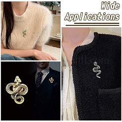 6Pcs 6 Styles Snake Zinc Alloy Lapel Pin Backs for Backpack Clothes&nbsp;JEWB-CJ0001-64