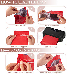 10Pcs BOPP and Aluminized PET and PE Resealable Coffee Zipper Bags with Valve&nbsp;ABAG-TA0001-93A