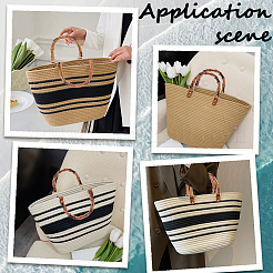 4Pcs 2 Styles Resin Imitation Bamboo Bag Handles&nbsp;DIY-BBC0002-90A