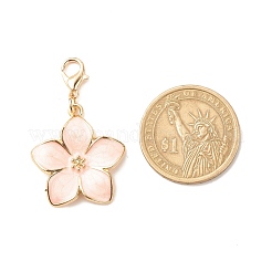 Alloy Enamel Flower Pendant Decorations&nbsp;HJEW-JM00657-03