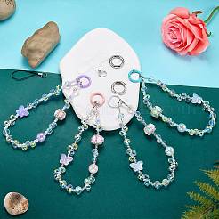 1Pc Glass Beaded Mobile Straps&nbsp;AJEW-SZ0002-83C