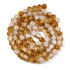 Crackle Baking Paint Imitation Jade Glass Beads Strands&nbsp;DGLA-T003-10mm-M