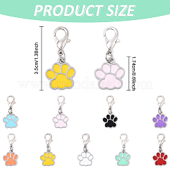 45Pcs 9 Styles Alloy Enamel Pendant Decorations&nbsp;HJEW-YW00146