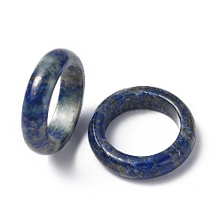 Natural Lapis Lazuli Plain Band Ring&nbsp;RJEW-P044-01A-01