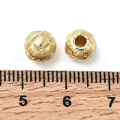 Woven Round Brass Beads&nbsp;KK-Z137-07G