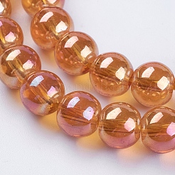 Electroplate Glass Beads Strands&nbsp;GLAA-K025-FR-6mm-A