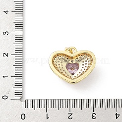 5Pcs Brass Micro Pave Clear Cubic Zirconia Pendants Sets&nbsp;KK-B141-05G