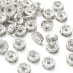 Brass Rhinestone Spacer Beads&nbsp;RB-YW0001-04C-01S