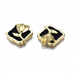 Rack Plating Alloy Enamel Pendants&nbsp;ENAM-N060-17-LG