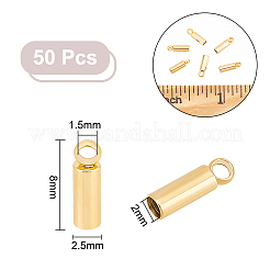 50Pcs 304 Stainless Steel Cord Ends&nbsp;STAS-UN0051-80