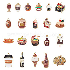 42Pcs 21 Styles Alloy Enamel Pendants&nbsp;ENAM-TA0003-87