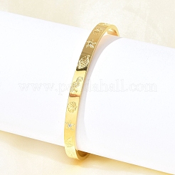 304 Stainless Steel Cuff Bangles&nbsp;BJEW-P348-02E-G
