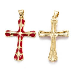 Brass Enamel Pendants&nbsp;KK-M220-06G-D