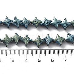 Electroplated Natural Lava Rock Beads Strands&nbsp;G-A251-C01-01J