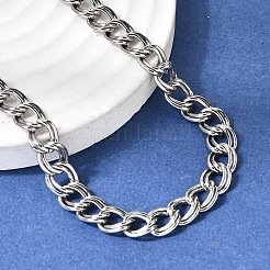 7MM 201 Stainless Steel Double Link Chains Necklaces for Unisex&nbsp;NJEW-K302-21P