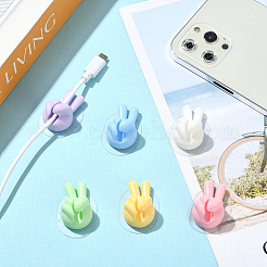 Yeah Gesture Thumb Shape Plastic Cable Organizer Clips&nbsp;PL-FZCA1FC-01D