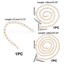 3Pcs 3 Style Resin & Iron & Aluminium Bag Strap Handles&nbsp;FIND-WR0002-03