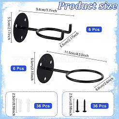 12 Bags 2 Styles Wall Mounted Iron Baseball Storage Holder&nbsp;AJEW-WA0004-06