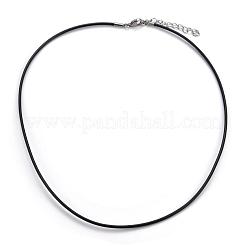 Round Leather Cord Necklaces Making&nbsp;X-MAK-I005-2mm