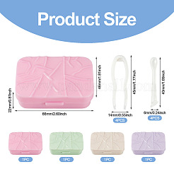 4 Bags 4 Colors Plastic Contact Lens Care Tool Set&nbsp;AJEW-TAD0001-01