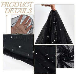Polyester with Plastic Pearl Fabric&nbsp;AJEW-WH20006-271