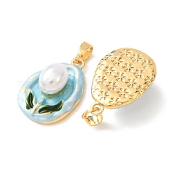 Brass Enamel Pendants&nbsp;KK-CBA8606-03G-B03