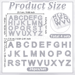 104Pcs 4Sets Letter A~Z Resin Rhinestone Hotfix Rhinestone&nbsp;DIY-GO0002-84B