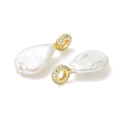 Natural Baroque Keshi Pearl Pendants&nbsp;PALLOY-JF05637-01